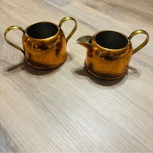 Coppercraft guild sugar bowl & creamer